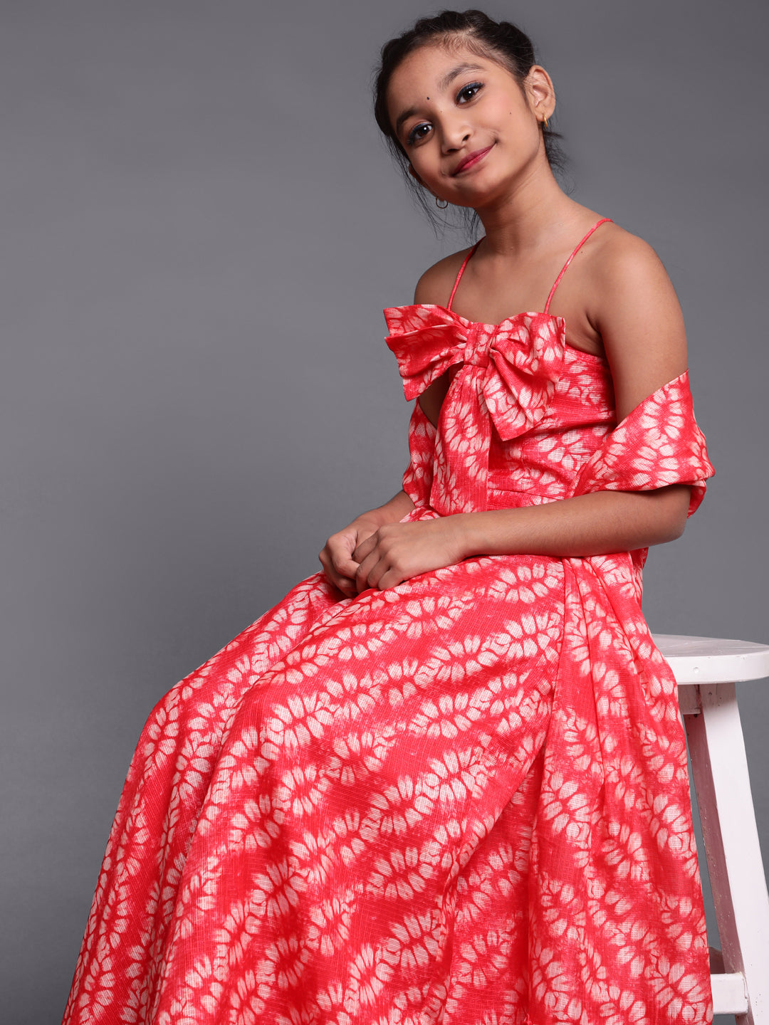 Red Digital Print Lehenga Choli With Ruffle Dupatta - Elganza