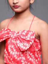 Red Digital Print Lehenga Choli With Ruffle Dupatta - Elganza