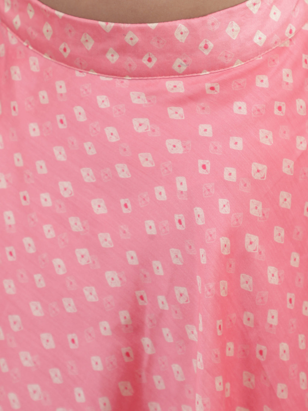 Pink Bandhani Print Lehenga Choli With Dupatta - Elganza