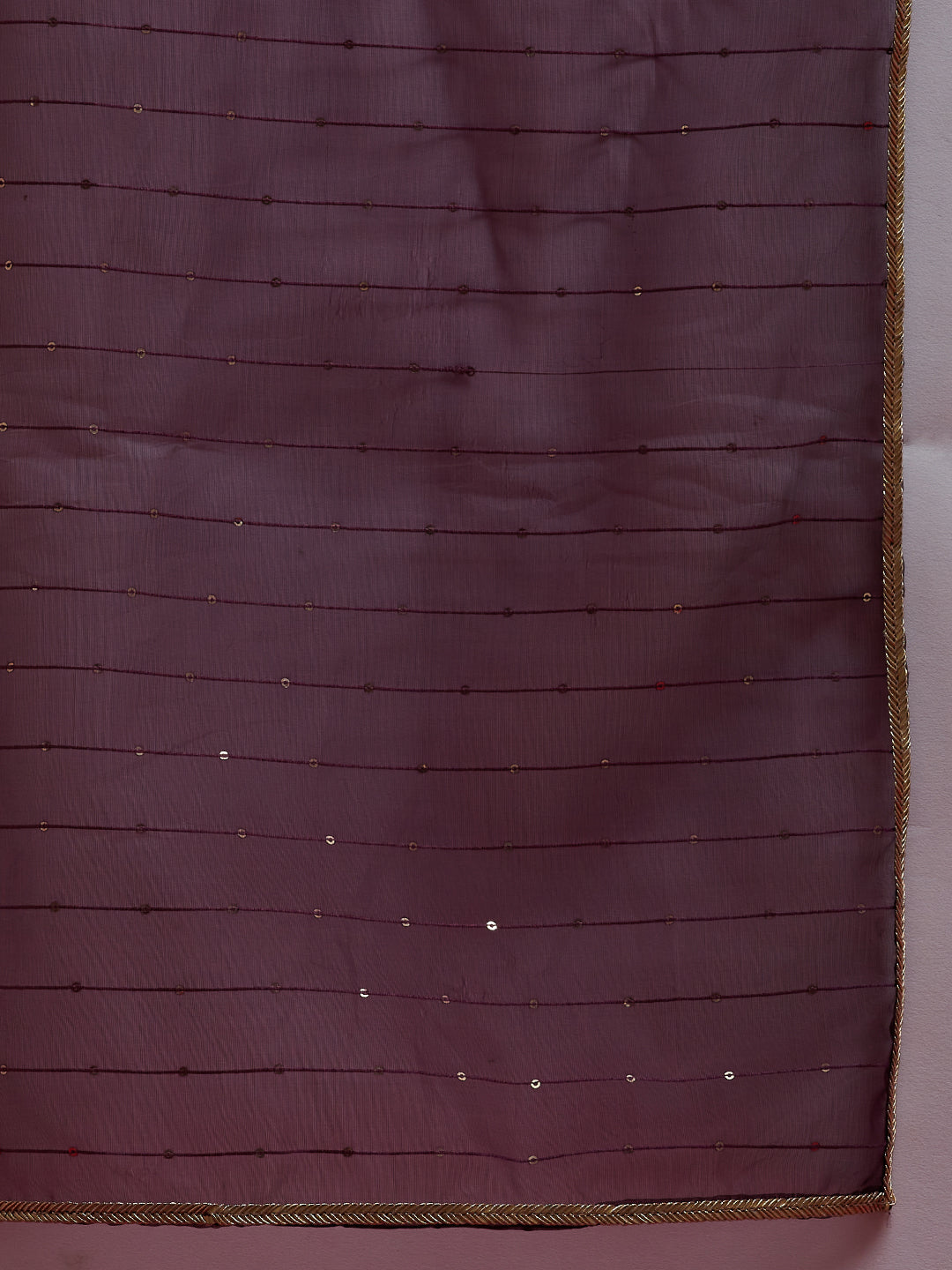 Brown Sequin Kurta Sharara With Dupatta - Elganza