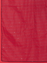 Brown Kurta Palazzo With Sequin Dupatta - Elganza