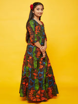 Multicolor Animal Print Tiered Maxi Dress - Elganza