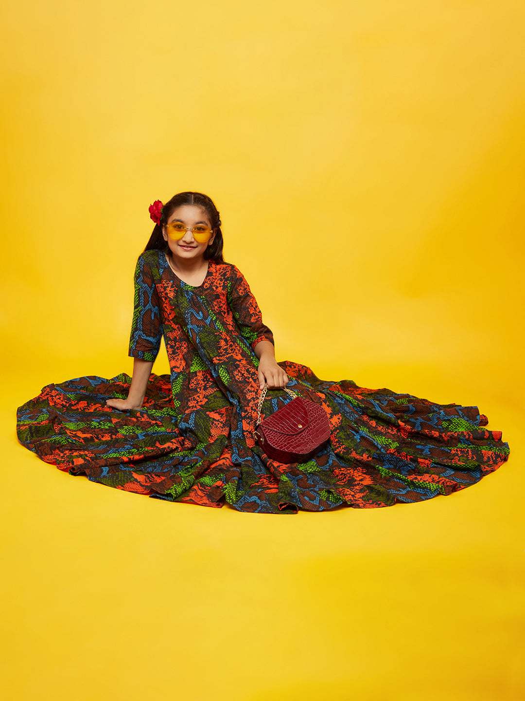 Multicolor Animal Print Tiered Maxi Dress - Elganza