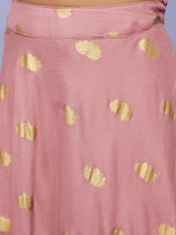 Mauve Gold Printed Lehenga Choli With Dupatta Set - Elganza