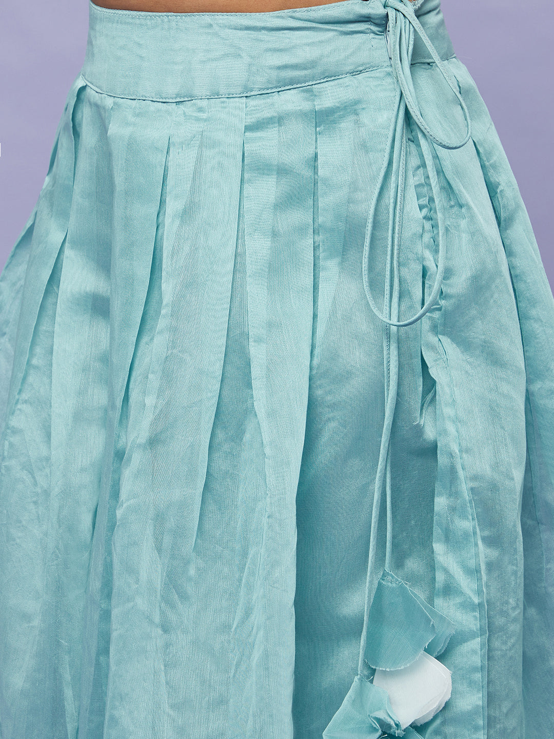 Blue Embroidered Lehenga Choli - Elganza