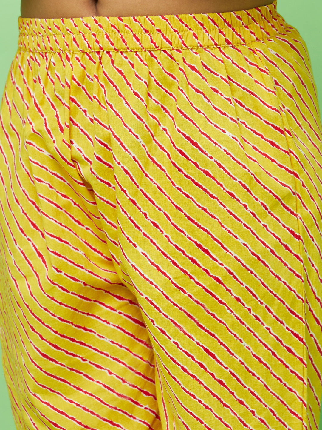Yellow Bandhani Print Kurta With Sharara - Elganza
