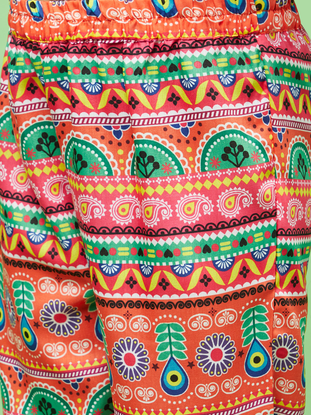 Multicolor Floral Print Top With Palazzo - Elganza