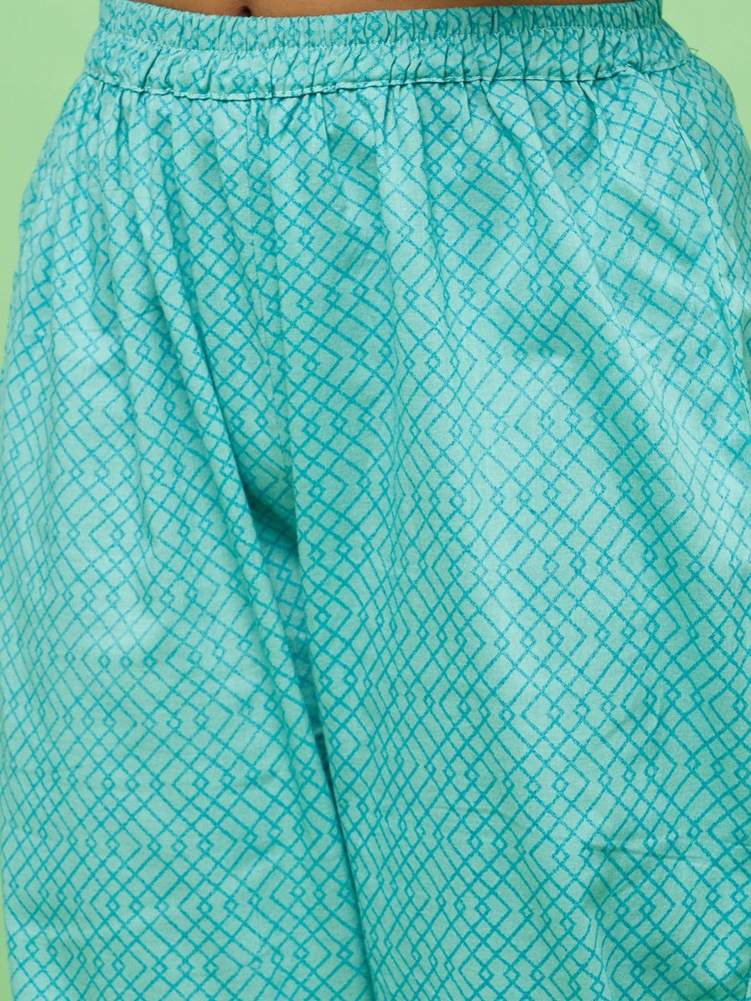 Blue Floral Print Night Suit - Elganza