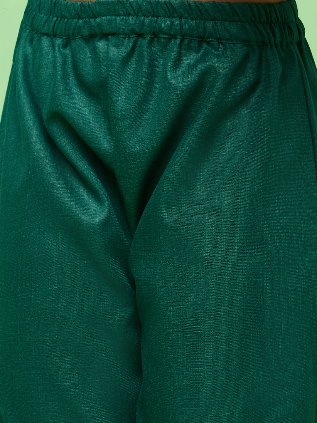 Green Floral Print Anarkali Pant With Dupatta - Elganza