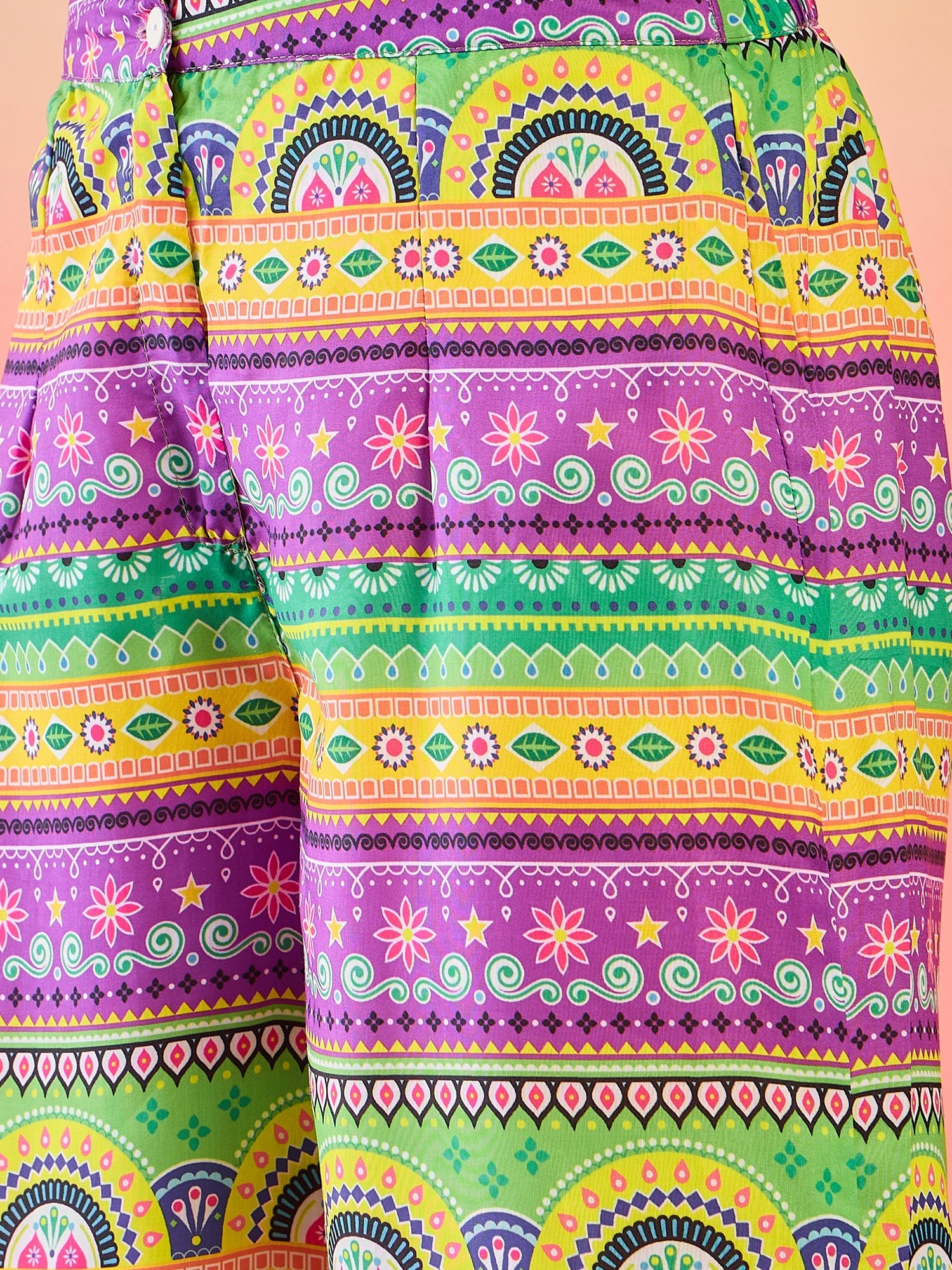 Multicolor Truck Art Co Ord Set with Afghani pants - Elganza