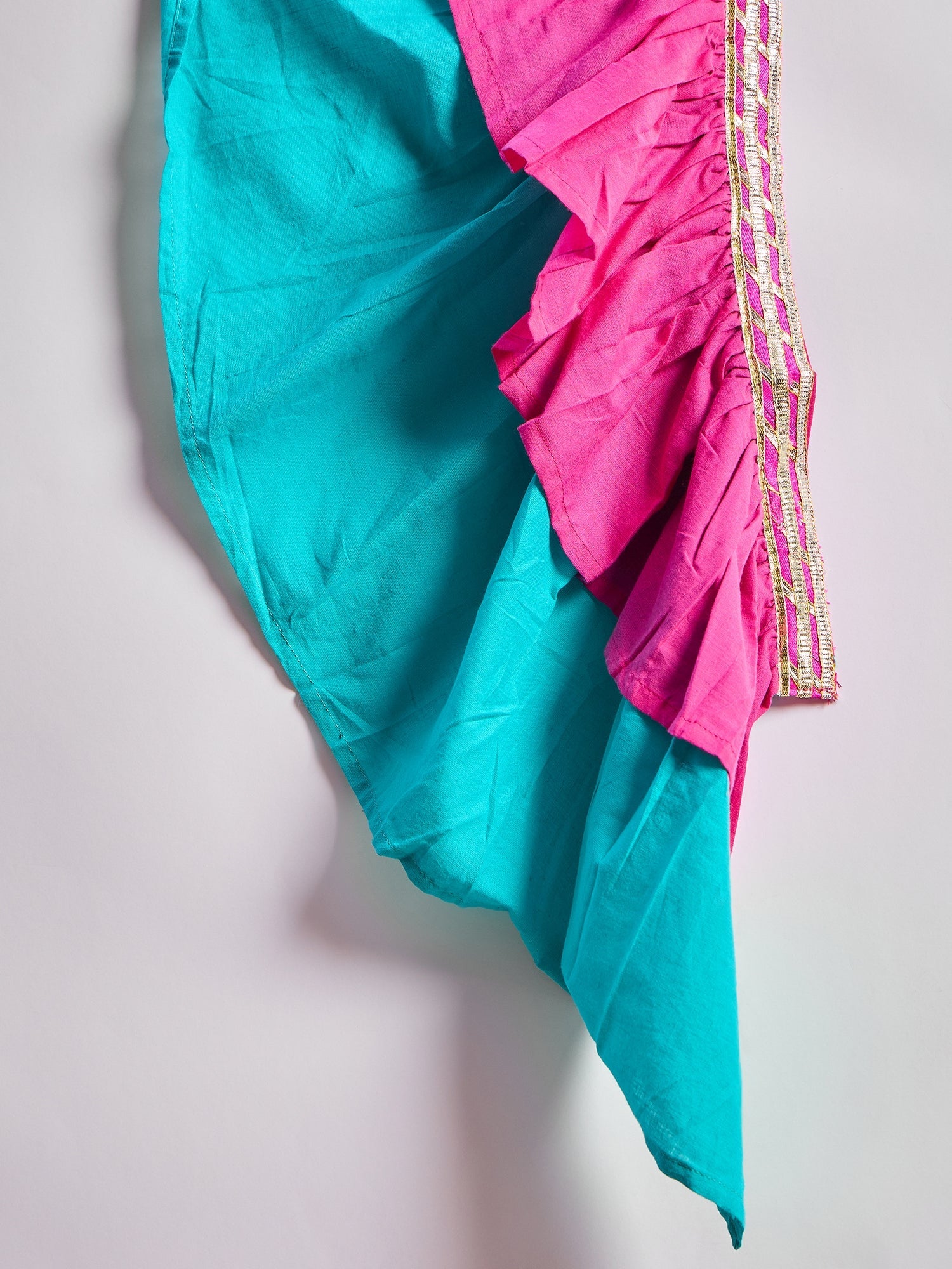 Blue Bandhani Print Kurta Palazzo With Dupatta - Elganza