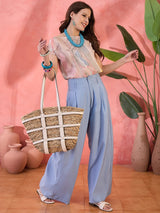 Multicolor Marble Print Off-Shoulder Top - Elganza