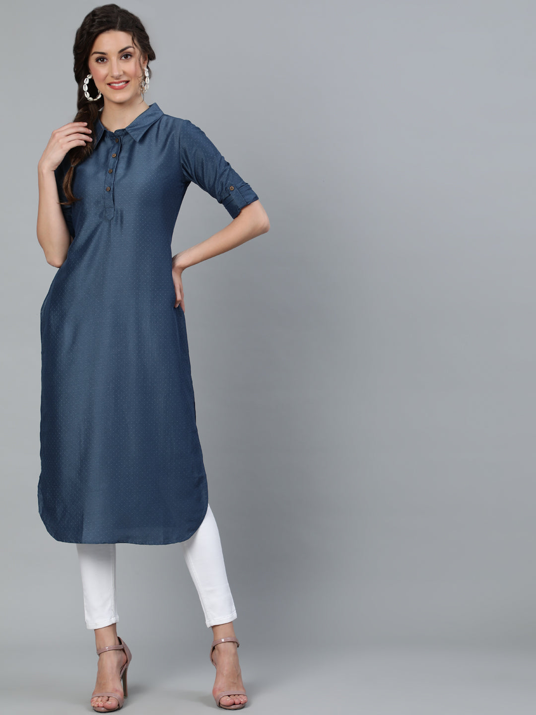 Blue Pathani Kurta - Elganza
