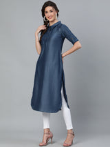 Blue Pathani Kurta - Elganza