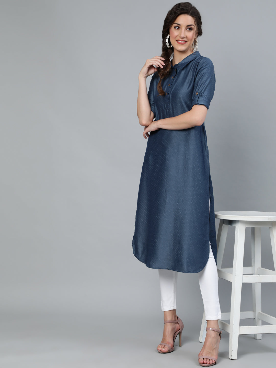 Blue Pathani Kurta - Elganza
