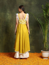 Couple Combo- Mustard Embroidered Couple Combo - Elganza