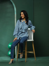 Blue Printed Couple Combo - Elganza