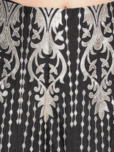 Black Foil Print Lehenga Choli With Dupatta - Elganza