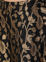 Black Jacquard Lehenga Choli With Dupatta - Elganza