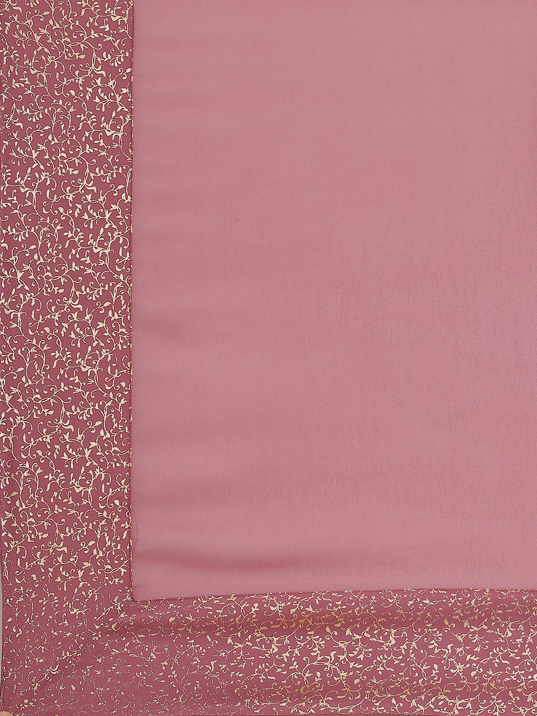 Mauve Foil Printed Saree With Blouse - Elganza