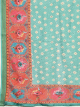 Green Bandhani Print Kurta Palazzo With Dupatta - Elganza