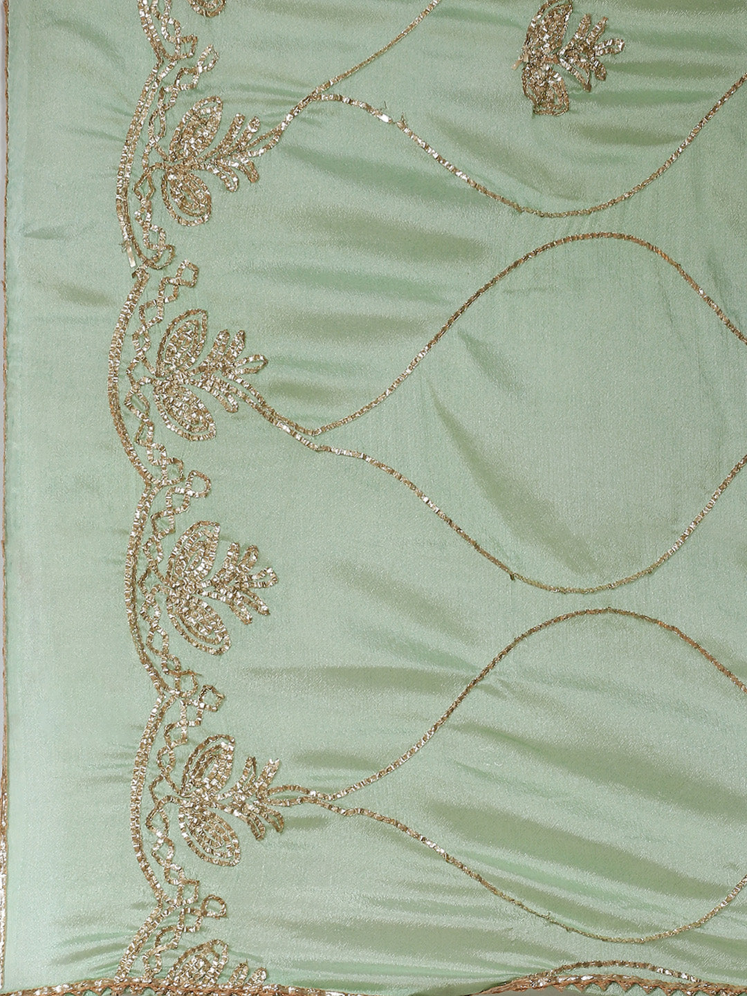 Brown Sequin A-Line Kurta Pant With Dupatta - Elganza