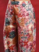 Multicolor Floral Printed Pakistani Kurta With Salwar - Elganza