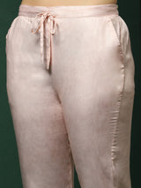 Cream Schiffli Work Pakistani Kurta Pant With Dupatta - Elganza
