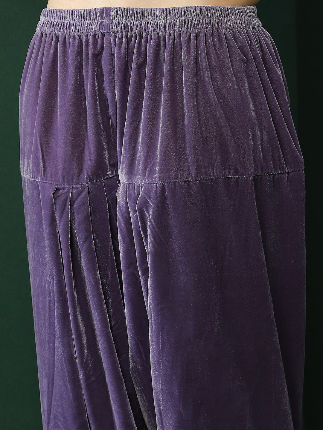 Lavender Lace detailed Flared Co-Ords Set - Elganza