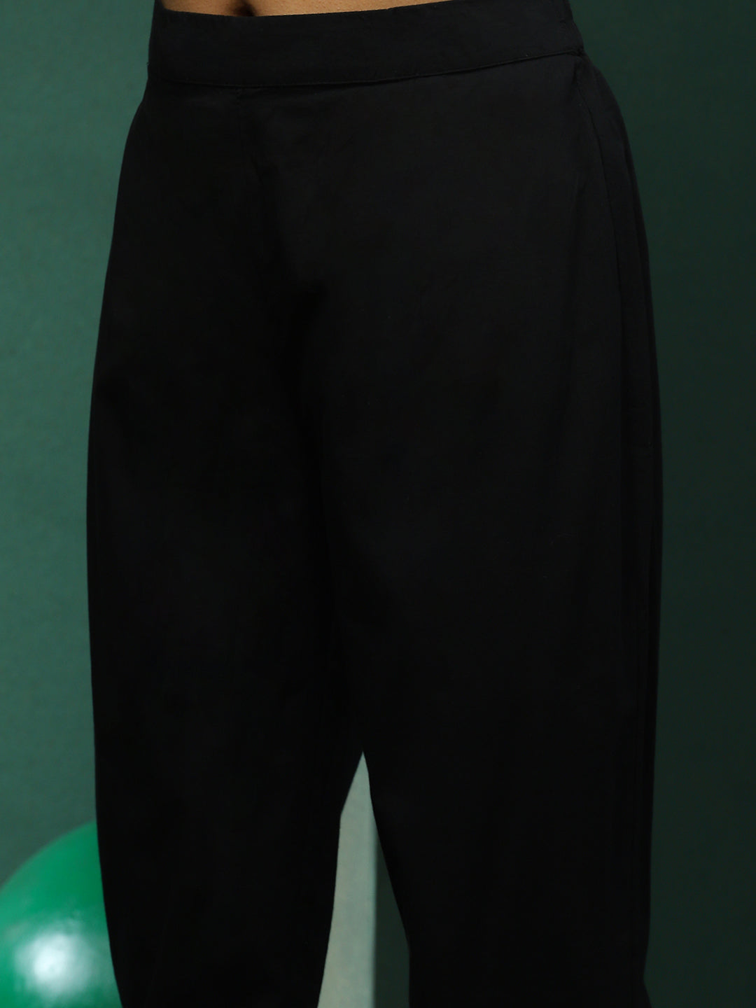 Black Anarkali Pant With Embellished Dupatta - Elganza