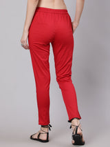 Maroon Slim Fit Pant - Elganza