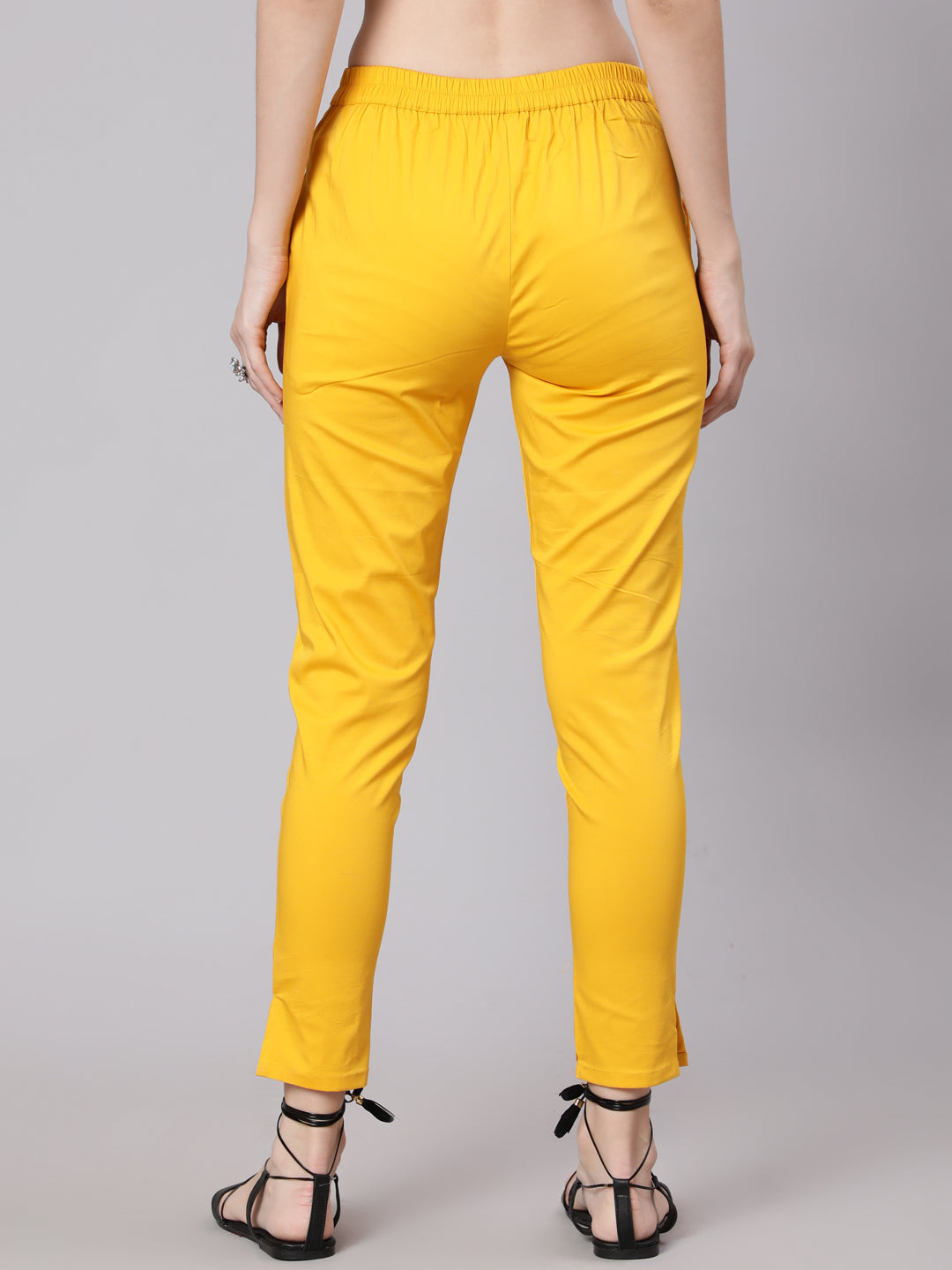 Yellow Cigarette Trouser - Elganza
