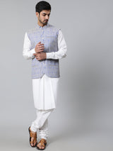 Blue Brocade Couple Combo - Elganza