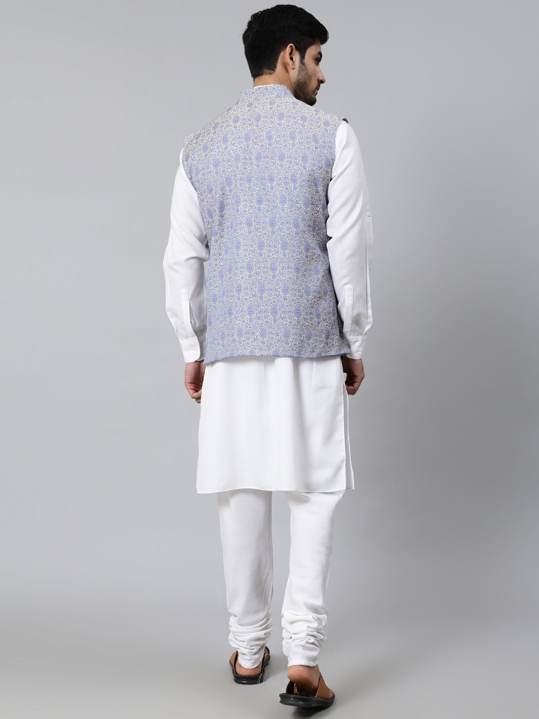 Blue Brocade Couple Combo - Elganza