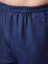 Blue Kurta Churidar With Embroidered Nehru Jacket - Elganza