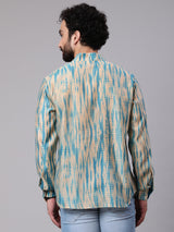 Cream Shibori Print Shirt - Elganza