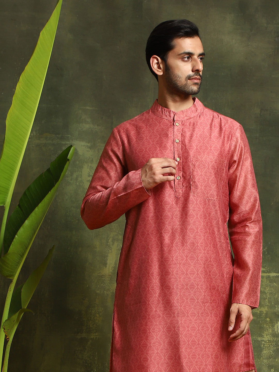 Mauve Digital Print Kurta - Elganza