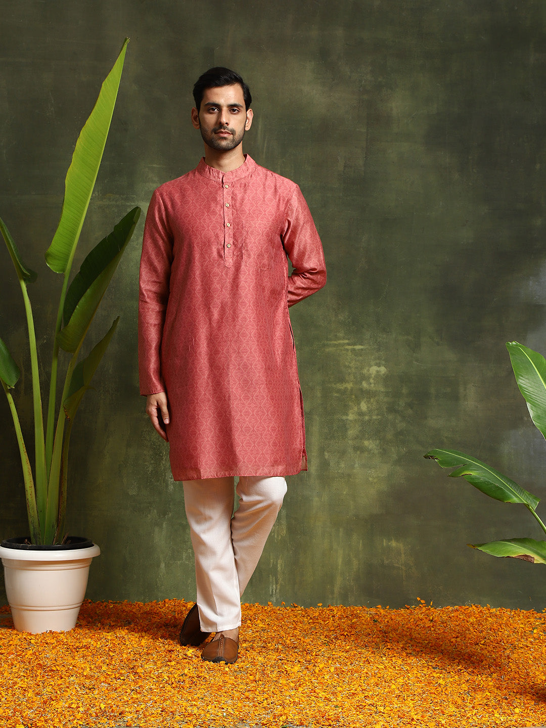 Mauve Digital Print Kurta - Elganza