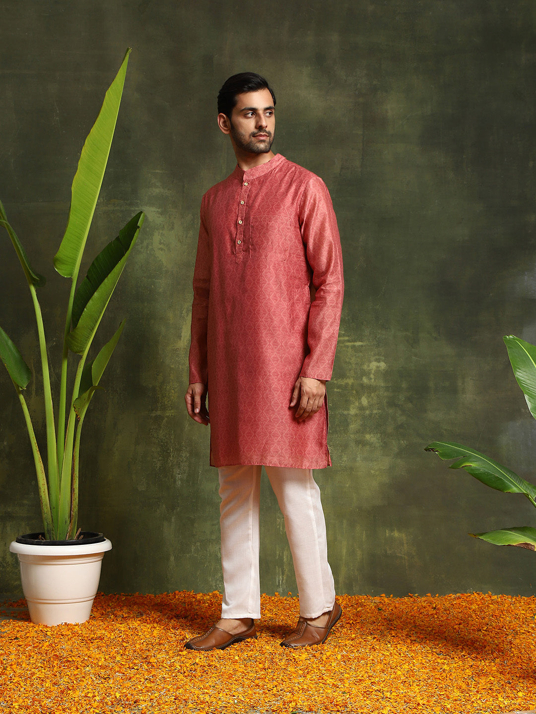Mauve Digital Print Kurta - Elganza