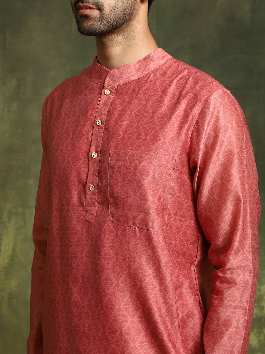 Mauve Digital Print Kurta - Elganza