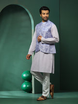 Lavender Embroidered Couple Combo Set - Elganza