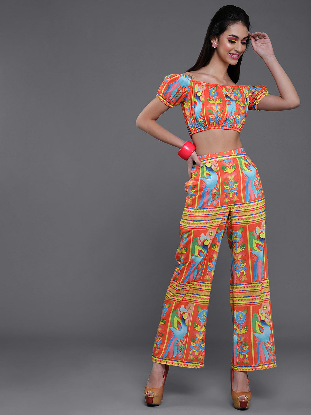 Orange Truck Art Co-Ord Set - Elganza