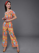 Orange Truck Art Co-Ord Set - Elganza