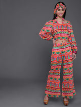 Multicolor Truck Art Co Ord Set - Elganza