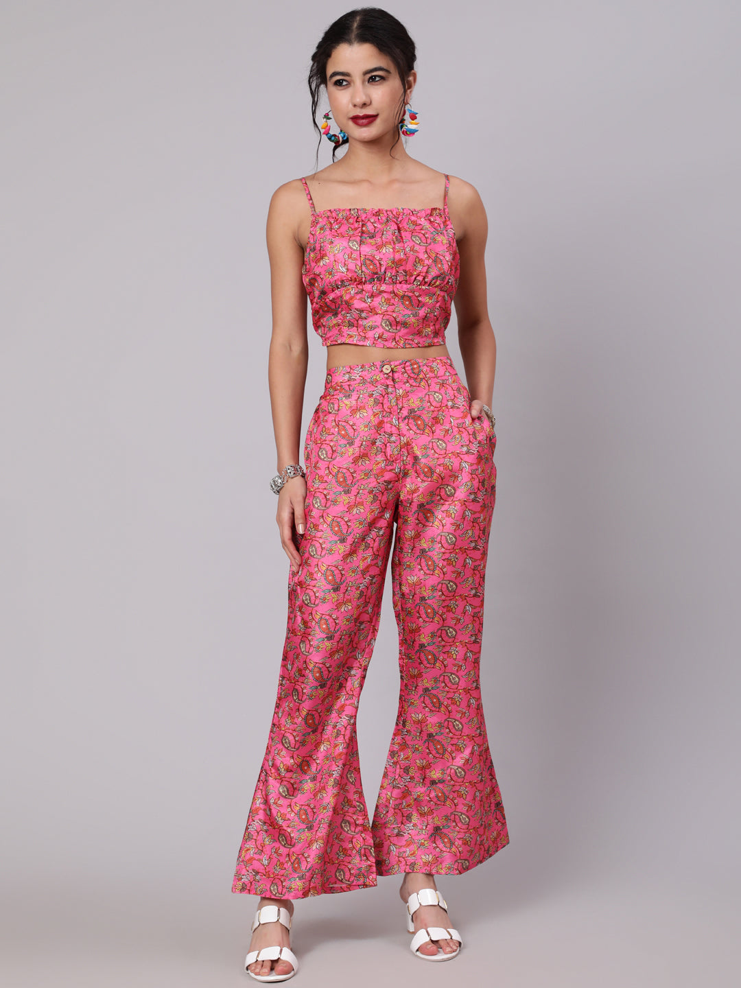 Pink Floral Co-Ord Set - Elganza