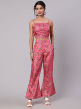 Pink Floral Co-Ord Set - Elganza