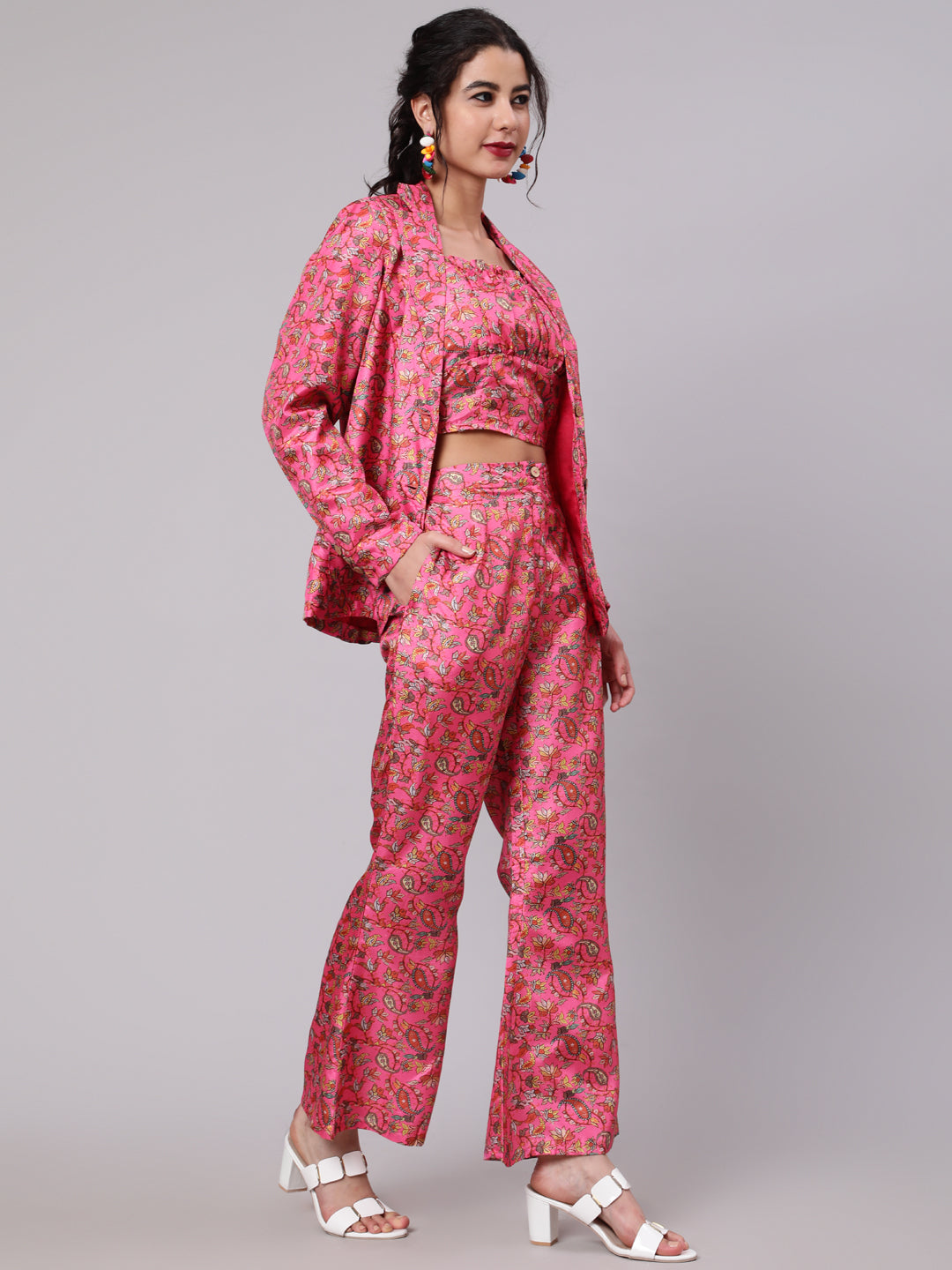 Pink Floral Co-Ord Set - Elganza