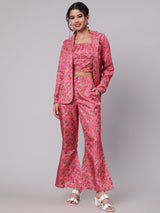Pink Floral Co-Ord Set - Elganza