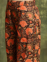 Brown & Cream Floral Print Couple Combo Set - Elganza