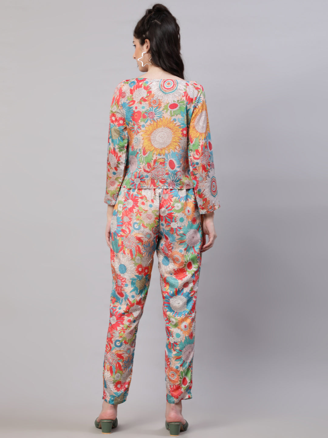Multicolor Floral Print Co-Ord Set - Elganza